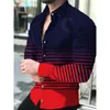 Men de mode Chemises Collier Collier Shirted Casual Designer Dradiner Imprimé à manches longues Tops pour hommes Vêtements Prom Cardigan 220810