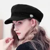 Berets Trend Winterhoeden voor vrouwen Franse stijl Wool Baker's Boy Hat Cool Baseball Cap Zwart Visor Gorras Casquetteberets