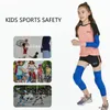Armbåge knäskydd par barn honungskaka basket stöder barn pojkar flickor ben ärm kalvskydd tonåringar fotboll knäbockbåge