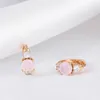 Hoop & Huggie Dckazz Small Huggies Earring For Women Round Colorful Crystal Cubic Zircon Copper Metal Earrings Jewelry Pendientes MujerHoop