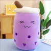 Bubble Tea Plush Toy Stuffed Animal Cute Food Cup Milk Boba Plush Soft Cushion Birthday Gift