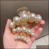 Autres événements Fournitures de fête Festive Home Jardin Acrylique Griffes de cheveux Perle Claw Clips pour femme Grande taille Barrette Crab Ladies Fashion Haira