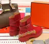 Designer Plaque Boots Ladies Black Leather Combat Boots High Heels Winter Top Quality34-42 Sizes