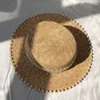 Широкие шляпы моды Женщины Женщины натуральная пшеничная шляпа лента лента 7 см. Baater Beach Sun Lady Lady Protect Hatswide wend22