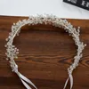 Headpieces Bridal Hair Accessories Handmade Crystal Pearl Headband Knot Wedding Dress Simple Fairy Hoop For Friends GiftsHeadpieces