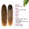 Synthetic Water Wave Long Ponytail Hairpiece Wrap On Clip Hair Extensions Ombre Brown Curly Pony Tail Blonde Wavy Fake Hair Ponyta4637749