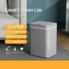 DQOK Smart Indukt Trash Can Automatyczny Dustebin Bucket Task Łazienka Do Kuchnia Typ Elektryczny Dotykowy Tash Bin Bin Paper Basket 220408