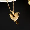 Pendant Necklaces Fashion Women Jewelry Gold Color Animal Chicken Necklace JewelryPendant Heal22