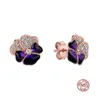 Hoop & Huggie Arrival Pendientes Pan Plata De Ley 925 Original Sparkling Round Earrings For Women Brand Fine JewelryHoop