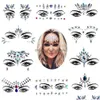 Ювелирные изделия для бровей DIY Fashion Face Locing Acrylable Laftone Athestone Diamond Labeads Sticker