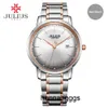Julius Brand Stainless Steel Watch Ultra Thin 8mm Men 30M Waterproof Wristwatch Auto Date Limited Edition Whatch Montre JAL-040 R71P