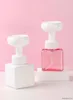 250ml 450ml 650ml PETG Hand Sanitizer Square Foam bottle Liquid Soap Dispenser Flower Foaming Pump Bathroom Sink Facial Cleanser Refillable Bottles llfa