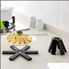 Tappetini Tappetini Accessori per la decorazione della tavola Cucina Sala da pranzo Bar Casa Giardino Cucina Creativo Tappetino pieghevole Pasto Plastica Calore Insation Anti Sc