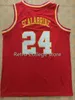 Sjzl98 Maglia da basket da uomo 24 BRIAN SCALABRINE USC Trojans Ricamo maglie da uomo cucite