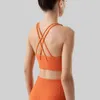 New Thread Yoga Vest Gym Sports Underwear Bras Cropped Feminino Cross Beauty Back Back Nude Fitness Choque Running Bra J220706