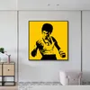 Bruce Lee Poster und Drucke, Filmstar, Wandkunst, Leinwandgemälde, abstraktes Porträt, Wandbild für Schlafzimmer, Dekor, Wandgemälde