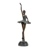 Estátua de dança da bailarina moderna estátua de bronze cisnes de flerte delicados escultura escultura de arte decoração de casa ornamento grande