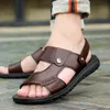 Sandals Men Split Leatther Breathable Casual Shoes Slippers Summer Beach Sandalias Hombre Comfort Flip Flops