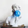 Roman Mythology Creative Blue Bubble Girl Figure Art Sculpture Goddess Statue Resin Crafts Simple Home Decoration R4249 T200619