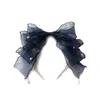 Altri articoli per feste per eventi Sweet Girl Lolita Pearl Headband Big Bowknot Cute Mesh Folds Fascia per capelli lavaggio antiscivolo Donna coreana fatta a mano Ac