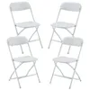 US Warehouse Local New Plástico Cadeiras dobráveis ​​Evento de festas de casamento Comercial Cadeira branca Gyq FY4258