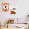 Noordse stijl tapijt cartoon planten muur tapijten achtergrond hangende stoffen huis hitlijst voor slaapkamer woonkamer decor j220804