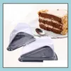 1000pcs jetables en plastique transparent fromage triangle gâteau dessert boîtes boîte d'absorption pour pâtisserie boulangerie affichage livraison directe 2021 emballage