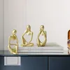 Abstract denker standbeeld hars beeldhouwkunst miniatuur beeldjes denker personage Europees stijl kantoor huisdecoratie accessoires 220613