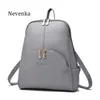 Nevenka mini women leichte tagetäcke Mädchen modische rucksäcke ladies Leder schultasche weibliche graue rucksack schwarze y201224