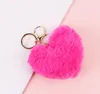 Party Favor Fashion Love Plush Pendant Heart Key Chain Keychain Cute Stuffed Plush Car Accessories Bag Ball Toy Gifts JLF14405