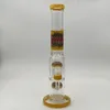 Hookah Wigwag Stright Glass Bong Double Tree Perc Waterpipe Acessórios para fumar