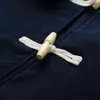 Erkek Yün Karışımları Windbreaker Ceketler Sonbahar Kılavuzu Düz Renk Uzun Kollu Dönüş Yaka Leisure Trech Coats Moda Dış Giyim T220810