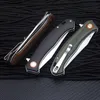 1 pcs R7104 Flipper pieghevole coltello da pieghe D2 Punto di goccia in fibra di pala lama con foglio in acciaio inossidabile cuscinetto a sfera a sfera apertura a cartella a card a EDC 3 colori maniglia