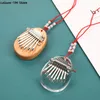 Household Sundries 8 Keys Mini Kalimba Thumb Piano Finger Keyboard Pendant Creative Mahogany Wooden Musical Box Good Musical Instrument