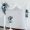 Decoratieve bloemen kransen waze blauw kunstmatige rozen bruiloft boog decor podium achtergrond bloemstukken arrangement rekwisieten muur hangende rij zijden flow
