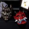 Prajna vermelha japonesa Cos Horror Mask Japonês Face Fangs Resin Resina