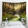 3D Fantasy Forest Landscape Dekoracja Dekoracja dywan Nordic Bohemian Hippie Wall Sypialnia J220804
