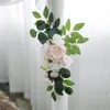 Guirnaldas de flores decorativas 3 unids kit de arco de boda artificial de la tela de protección de la flor de la flor de las guirnaldas de las guirnaldas Arreglo floral decoración de la decoración