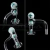 Rök Terp Slurper 10mm 14mm 18mm Beveled Edge Quartz Banger Nail With Glass Marble Set för Dab Rig Bong Pipes