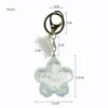 Keychains Japanese Cherry Blossoms Keychain Acrylic Snowflake Delicate Lovely Creative Gifts Keyring Accessories Gift 2022 Emel22