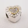 Ciondolo a forma di cuore con firma in argento 925 con ciondoli Pandora per braccialetti Kit per la creazione di gioielli fai da te Perline sciolte in argento all'ingrosso 796233CZ