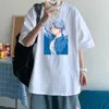 남자 티셔츠 애니메이션 SK8 무한 Kawaii 만화 Langa Hasegawa Reki Kyan 남자 여자 Harajuku Aesthetics Manga Short Sleeve T 셔츠