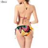 Seksowne urocze bikini Butkus Buttus 3D Brestoony Cosplay Beach Kobiety Bra Paski BIKINIS SET 2206617