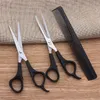 3pcs / set hår sax skärare salong professionell barber tunna dressing set dressing combs styling verktyg 220317