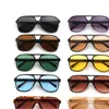 Tendências piloto das mulheres óculos de sol vintage amarelo marca designer óculos de sol feminino oversized óculos masculino tons uv4003226584