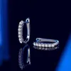 Hoop Huggie S925 Trendycolor 2mm 0.42ct Total VVS1 Moissanite Earring para mujeres Jewelyhoop7705646