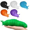 Fidget Slug Articulated Flexible 3D Slugs Fidget Toys All Ages Relief Anti-Anxiety Sensory Decompression Toy for Children Aldult