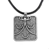 Pendant Necklaces Viking Necklace Female Male Special Pattern In Square Shape Rope Chain Personality Zinc Alloy Provide Drop