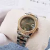 reloj Luxury watches r luxury o wristwatch l designer e x lady gold diamond bezel Roman numerals scale silver case mechanical watch
