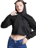 Skräddarsydda hoodies kvinnor anpassade långärmad pullover toppar söt korta hoodie överdimensionerade diy hooded tröja 220722